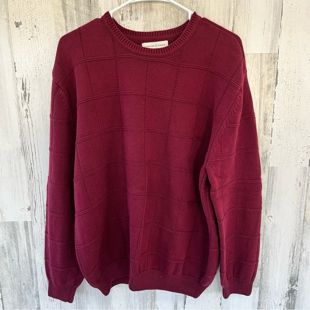 Preswick & Moore Men’s 100% Cotton Crew Neck Sweater Size Large